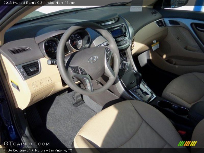 Indigo Night / Beige 2013 Hyundai Elantra GLS