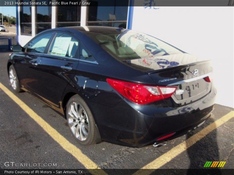 Pacific Blue Pearl / Gray 2013 Hyundai Sonata SE