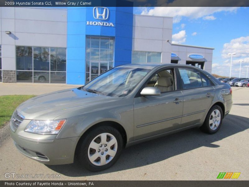 Willow Gray / Camel 2009 Hyundai Sonata GLS
