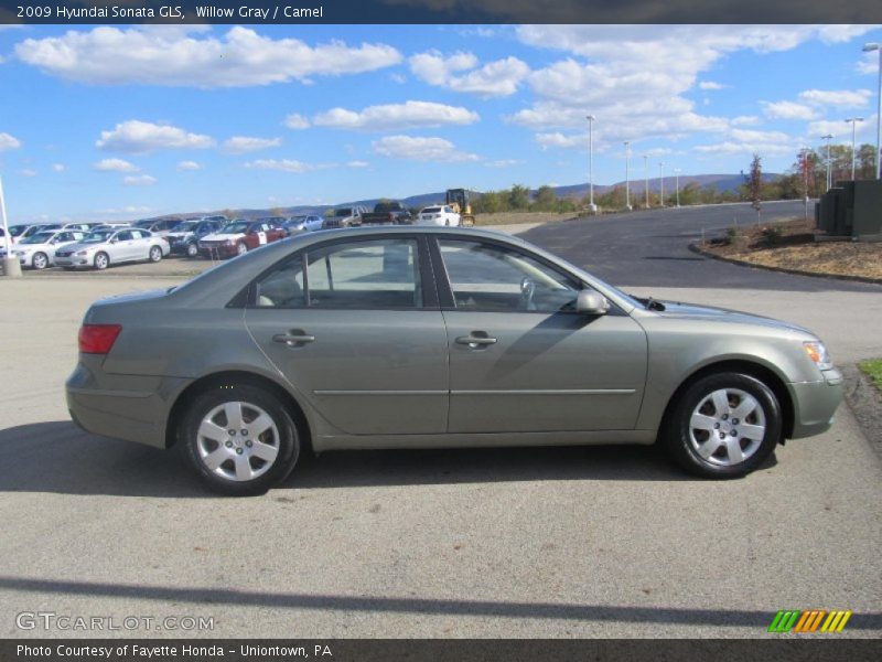 Willow Gray / Camel 2009 Hyundai Sonata GLS