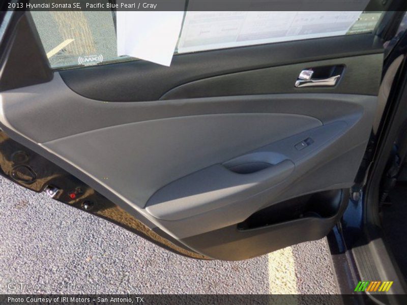 Pacific Blue Pearl / Gray 2013 Hyundai Sonata SE