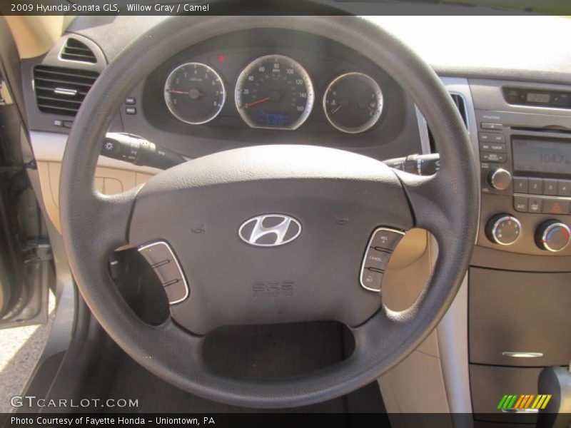 Willow Gray / Camel 2009 Hyundai Sonata GLS