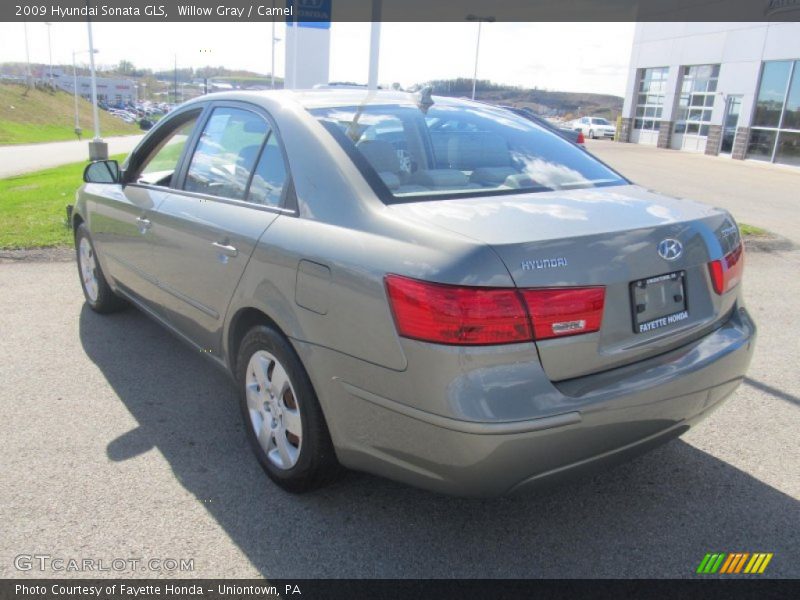 Willow Gray / Camel 2009 Hyundai Sonata GLS