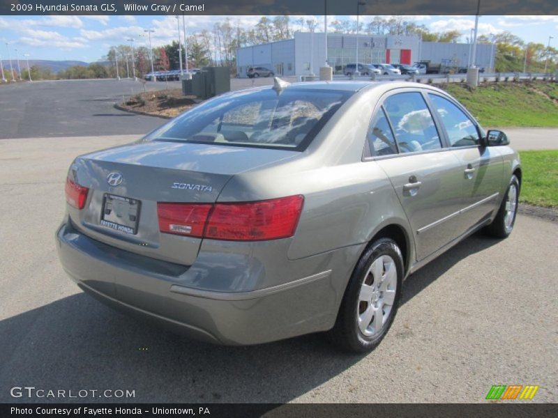 Willow Gray / Camel 2009 Hyundai Sonata GLS