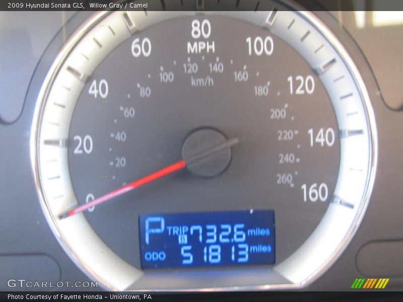 Willow Gray / Camel 2009 Hyundai Sonata GLS