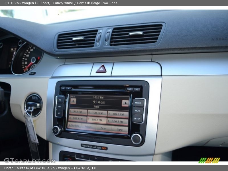 Candy White / Cornsilk Beige Two Tone 2010 Volkswagen CC Sport