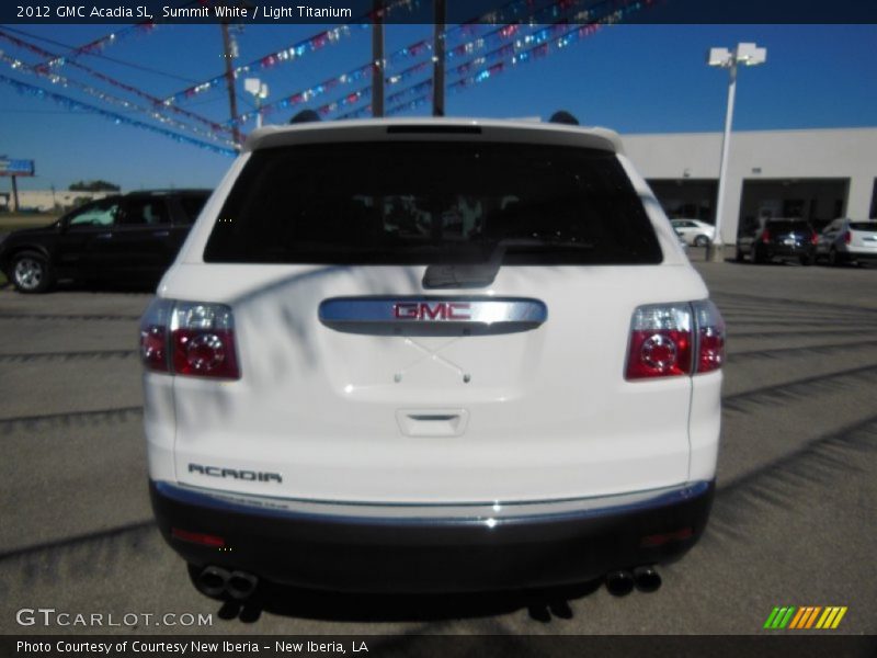 Summit White / Light Titanium 2012 GMC Acadia SL