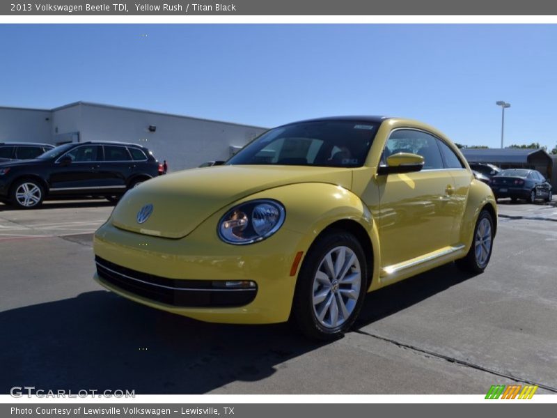 Yellow Rush / Titan Black 2013 Volkswagen Beetle TDI