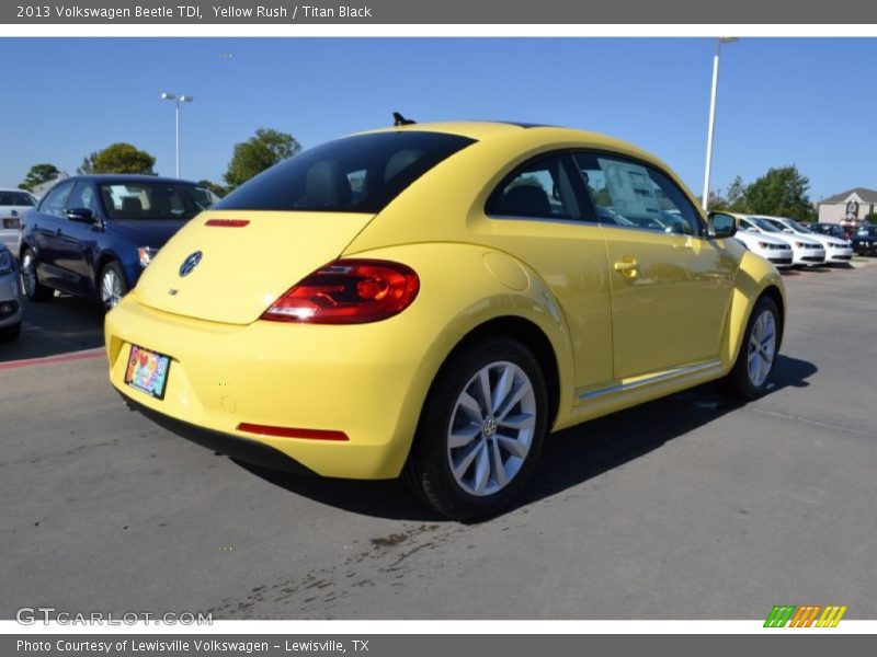 Yellow Rush / Titan Black 2013 Volkswagen Beetle TDI