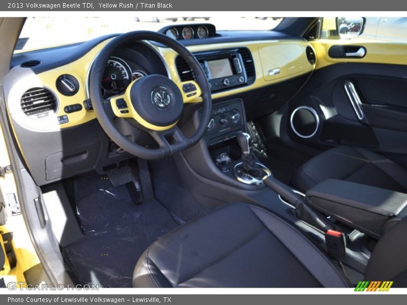 Yellow Rush / Titan Black 2013 Volkswagen Beetle TDI