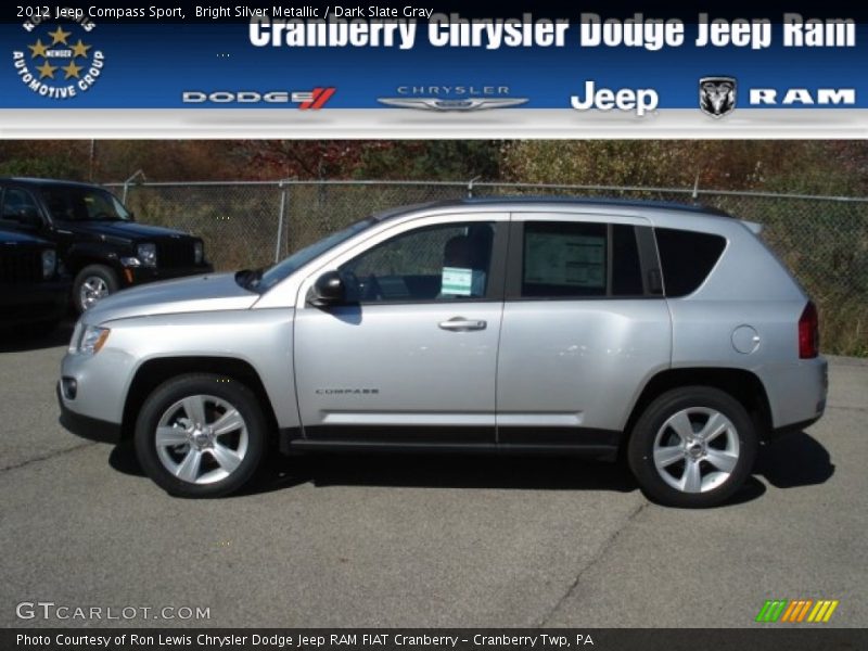 Bright Silver Metallic / Dark Slate Gray 2012 Jeep Compass Sport