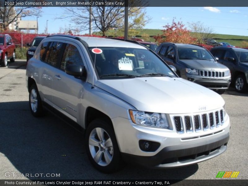 Bright Silver Metallic / Dark Slate Gray 2012 Jeep Compass Sport