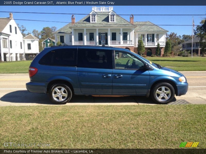 Atlantic Blue Pearl / Medium Slate Gray 2005 Dodge Grand Caravan SXT