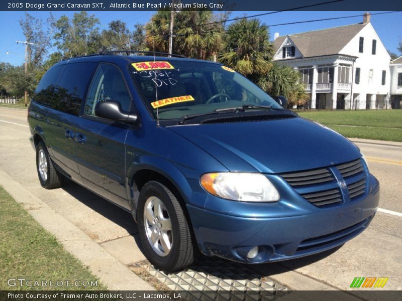 Atlantic Blue Pearl / Medium Slate Gray 2005 Dodge Grand Caravan SXT