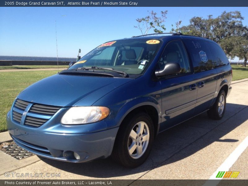 Atlantic Blue Pearl / Medium Slate Gray 2005 Dodge Grand Caravan SXT