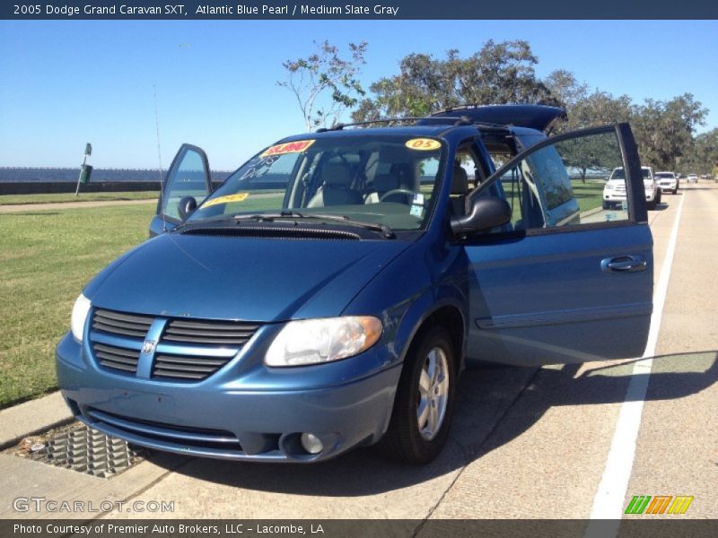 Atlantic Blue Pearl / Medium Slate Gray 2005 Dodge Grand Caravan SXT