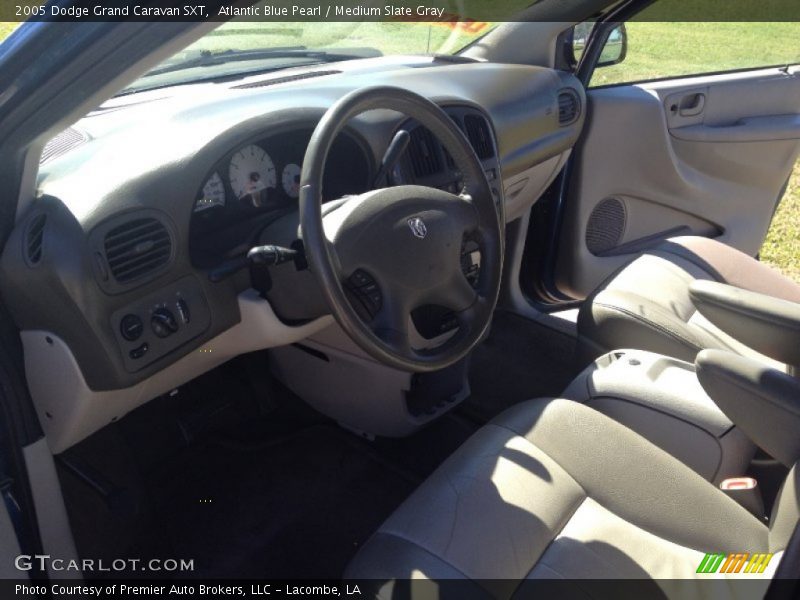 Atlantic Blue Pearl / Medium Slate Gray 2005 Dodge Grand Caravan SXT