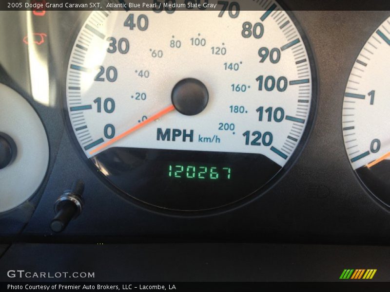 Atlantic Blue Pearl / Medium Slate Gray 2005 Dodge Grand Caravan SXT