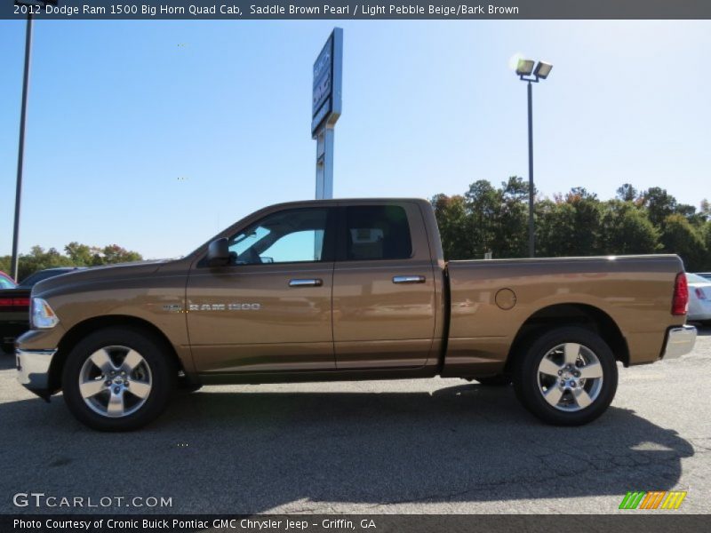 Saddle Brown Pearl / Light Pebble Beige/Bark Brown 2012 Dodge Ram 1500 Big Horn Quad Cab