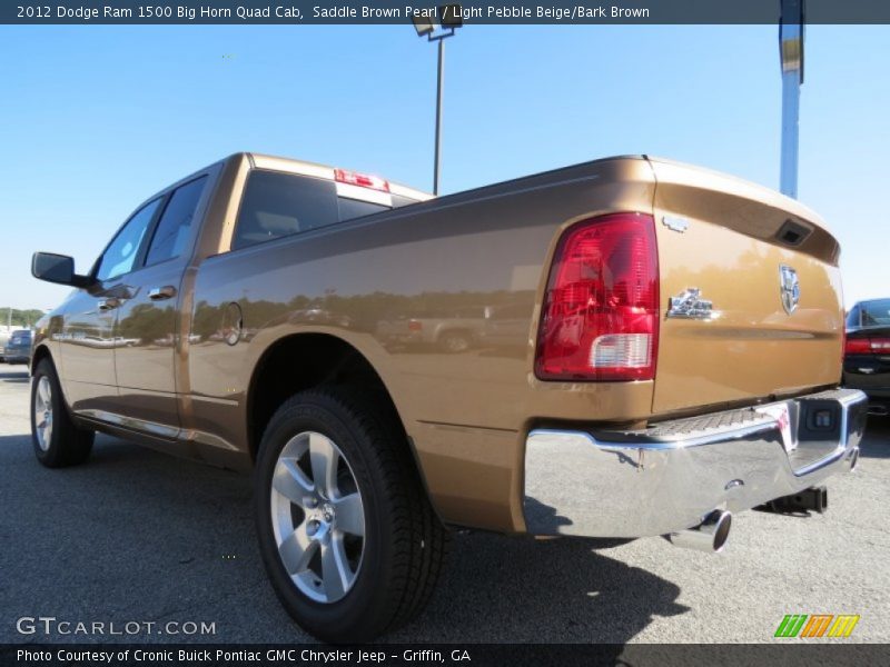 Saddle Brown Pearl / Light Pebble Beige/Bark Brown 2012 Dodge Ram 1500 Big Horn Quad Cab