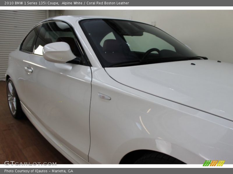 Alpine White / Coral Red Boston Leather 2010 BMW 1 Series 135i Coupe