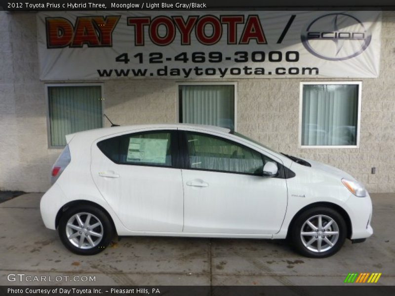 Moonglow / Light Blue Gray/Black 2012 Toyota Prius c Hybrid Three