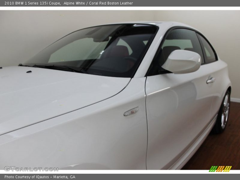 Alpine White / Coral Red Boston Leather 2010 BMW 1 Series 135i Coupe