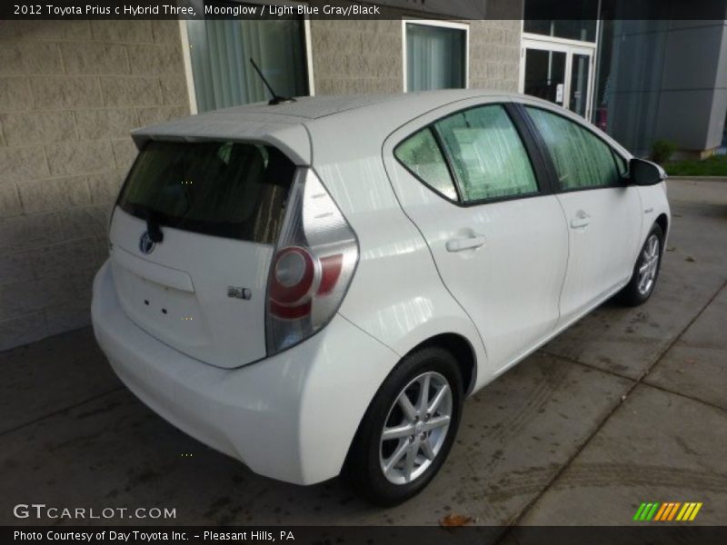 Moonglow / Light Blue Gray/Black 2012 Toyota Prius c Hybrid Three