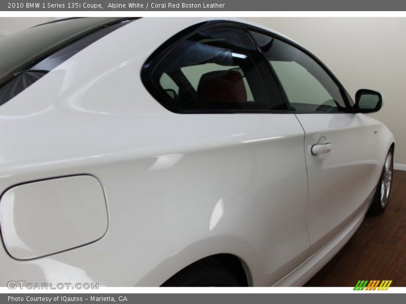 Alpine White / Coral Red Boston Leather 2010 BMW 1 Series 135i Coupe