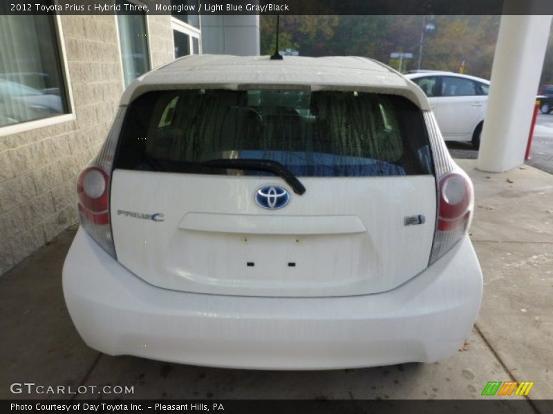 Moonglow / Light Blue Gray/Black 2012 Toyota Prius c Hybrid Three