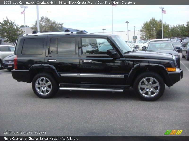 Brilliant Black Crystal Pearl / Dark Khaki/Light Graystone 2008 Jeep Commander Overland 4x4