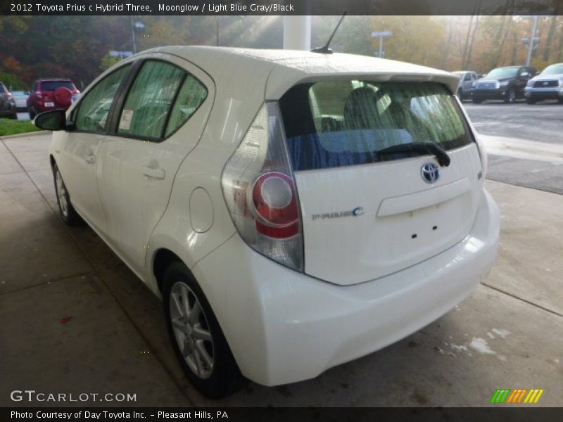 Moonglow / Light Blue Gray/Black 2012 Toyota Prius c Hybrid Three