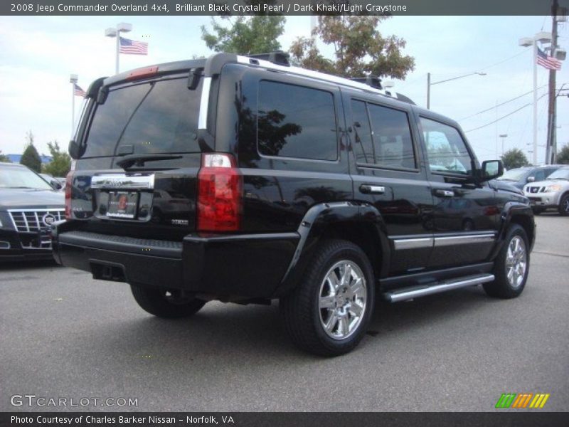 Brilliant Black Crystal Pearl / Dark Khaki/Light Graystone 2008 Jeep Commander Overland 4x4