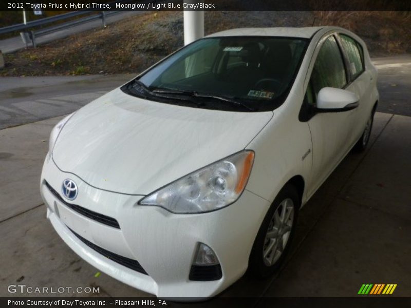 Moonglow / Light Blue Gray/Black 2012 Toyota Prius c Hybrid Three