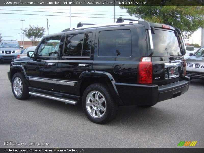 Brilliant Black Crystal Pearl / Dark Khaki/Light Graystone 2008 Jeep Commander Overland 4x4
