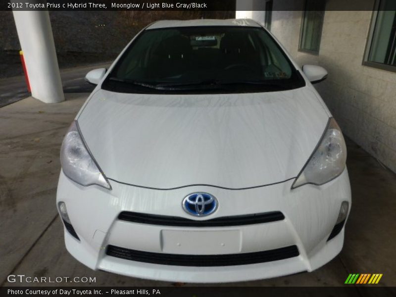 Moonglow / Light Blue Gray/Black 2012 Toyota Prius c Hybrid Three