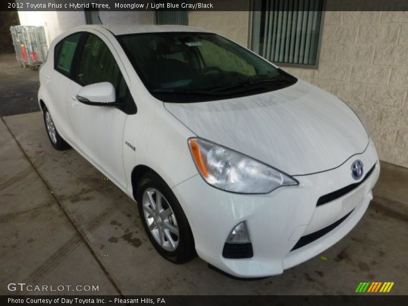Moonglow / Light Blue Gray/Black 2012 Toyota Prius c Hybrid Three