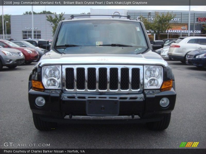 Brilliant Black Crystal Pearl / Dark Khaki/Light Graystone 2008 Jeep Commander Overland 4x4