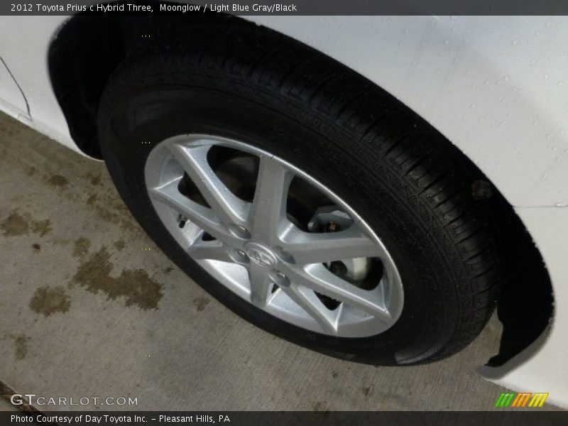 Moonglow / Light Blue Gray/Black 2012 Toyota Prius c Hybrid Three