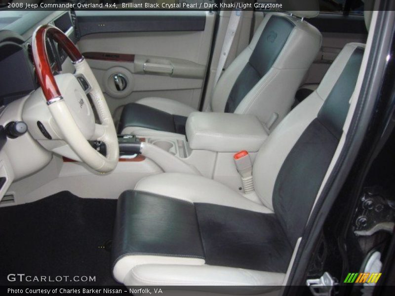 Brilliant Black Crystal Pearl / Dark Khaki/Light Graystone 2008 Jeep Commander Overland 4x4