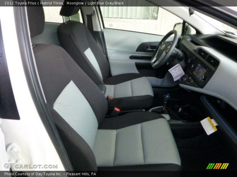 Moonglow / Light Blue Gray/Black 2012 Toyota Prius c Hybrid Three