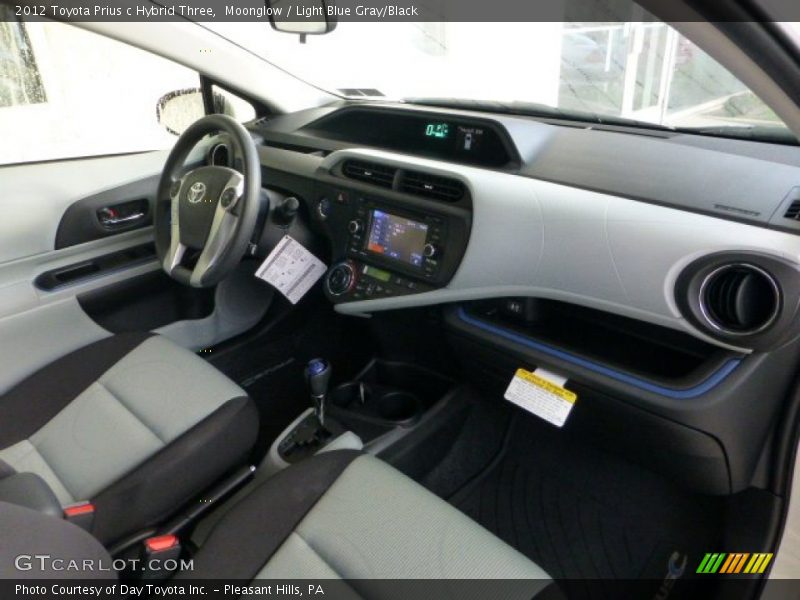 Moonglow / Light Blue Gray/Black 2012 Toyota Prius c Hybrid Three