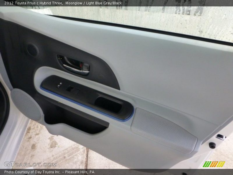 Moonglow / Light Blue Gray/Black 2012 Toyota Prius c Hybrid Three