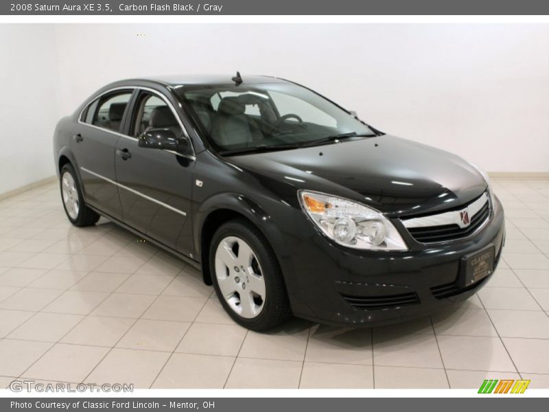 Carbon Flash Black / Gray 2008 Saturn Aura XE 3.5