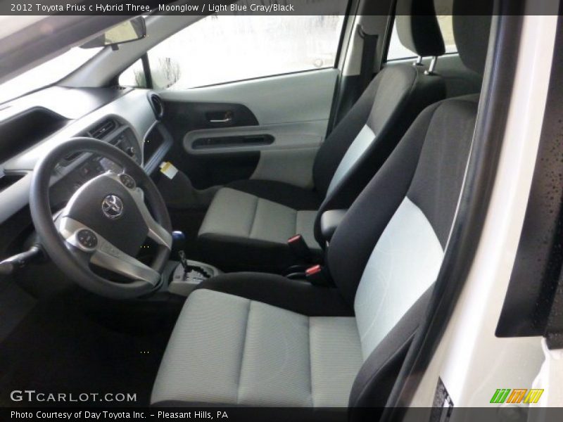 Moonglow / Light Blue Gray/Black 2012 Toyota Prius c Hybrid Three
