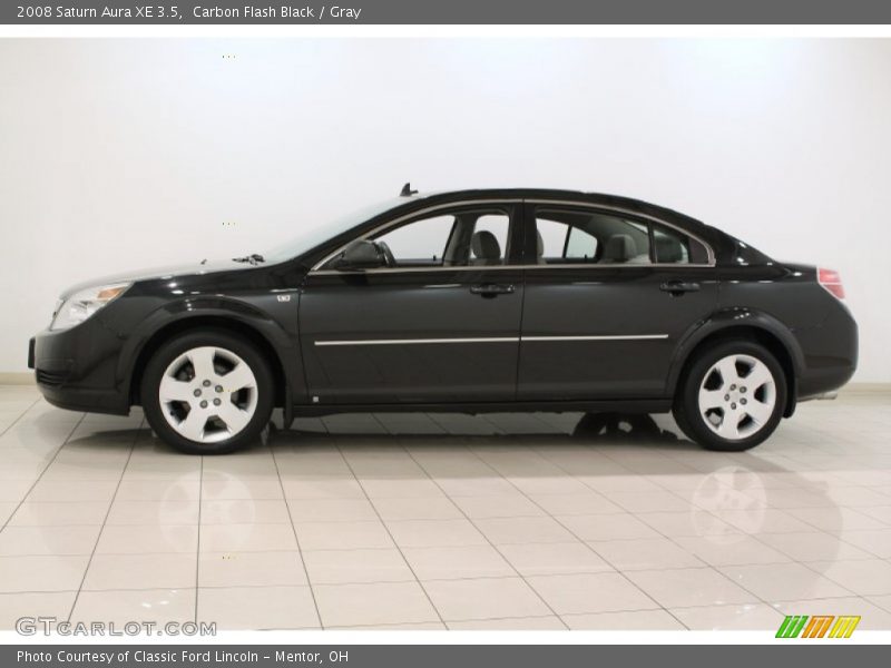 Carbon Flash Black / Gray 2008 Saturn Aura XE 3.5