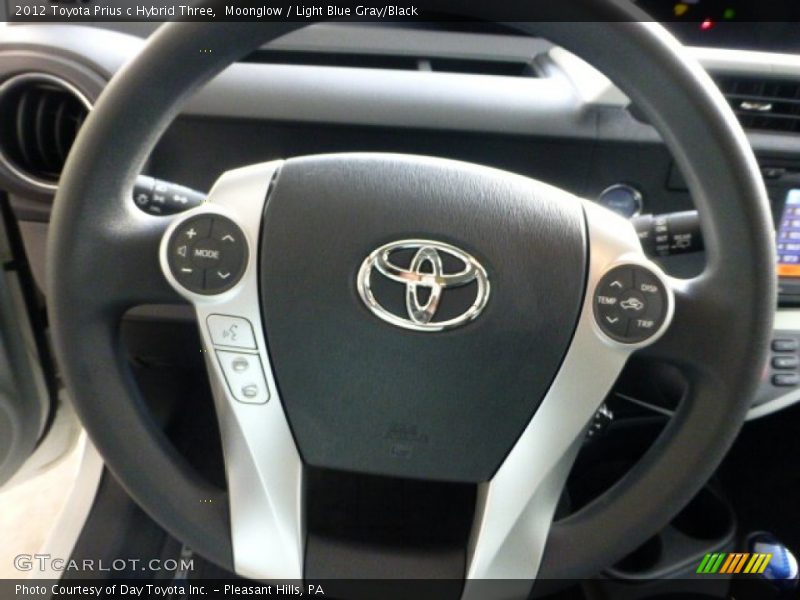 Moonglow / Light Blue Gray/Black 2012 Toyota Prius c Hybrid Three
