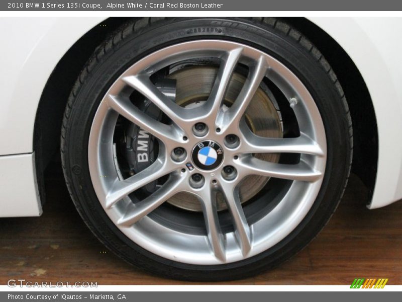 Alpine White / Coral Red Boston Leather 2010 BMW 1 Series 135i Coupe