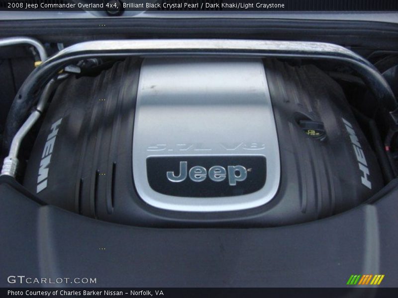 Brilliant Black Crystal Pearl / Dark Khaki/Light Graystone 2008 Jeep Commander Overland 4x4
