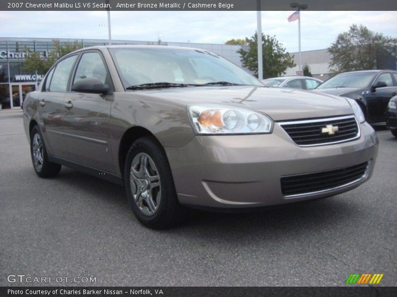 Amber Bronze Metallic / Cashmere Beige 2007 Chevrolet Malibu LS V6 Sedan